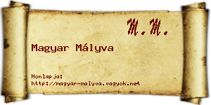 Magyar Mályva névjegykártya